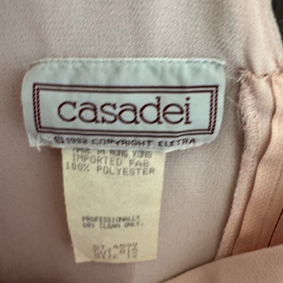 Soft pale pink chiffon dress with beads and sequins - Picture 7 of 8